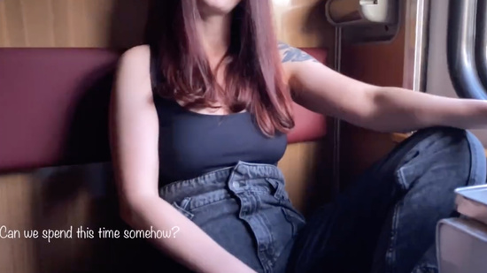 Порно в поезде - с разговором на русском языке