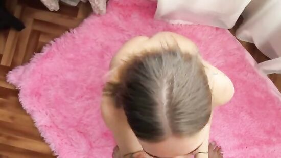 Влажный минет от первого лица со спермой в рот