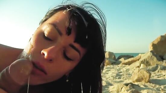 Порно нарезка камшотов со спермой на лицо с похотливой Натали!