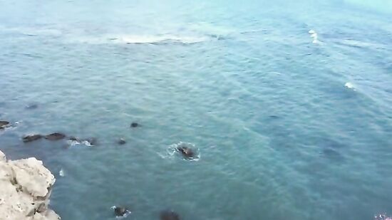 Потрясающая блондинка нежно трогает сиси и мастурбирует кису с видом на океан