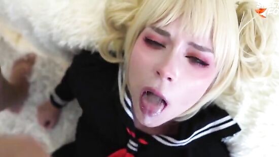 Химико делает глубокий минет принимает сперму на лицо в русском порно с разговором